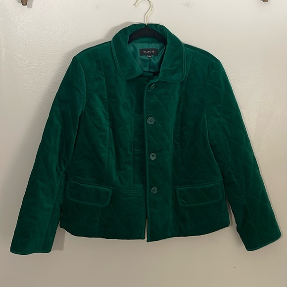 Talbots Jackets & Blazers - Like New Talbots Emerald Green Quilted Jacket. 14